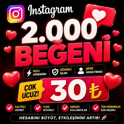 Instagram 2.000 beğeni